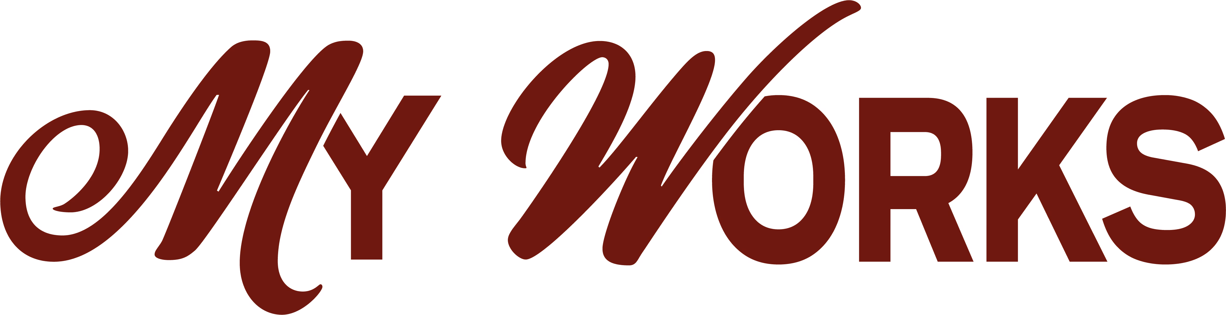 Text reading 'Contact Me' in dark red, with decorative script for the letters C and M.