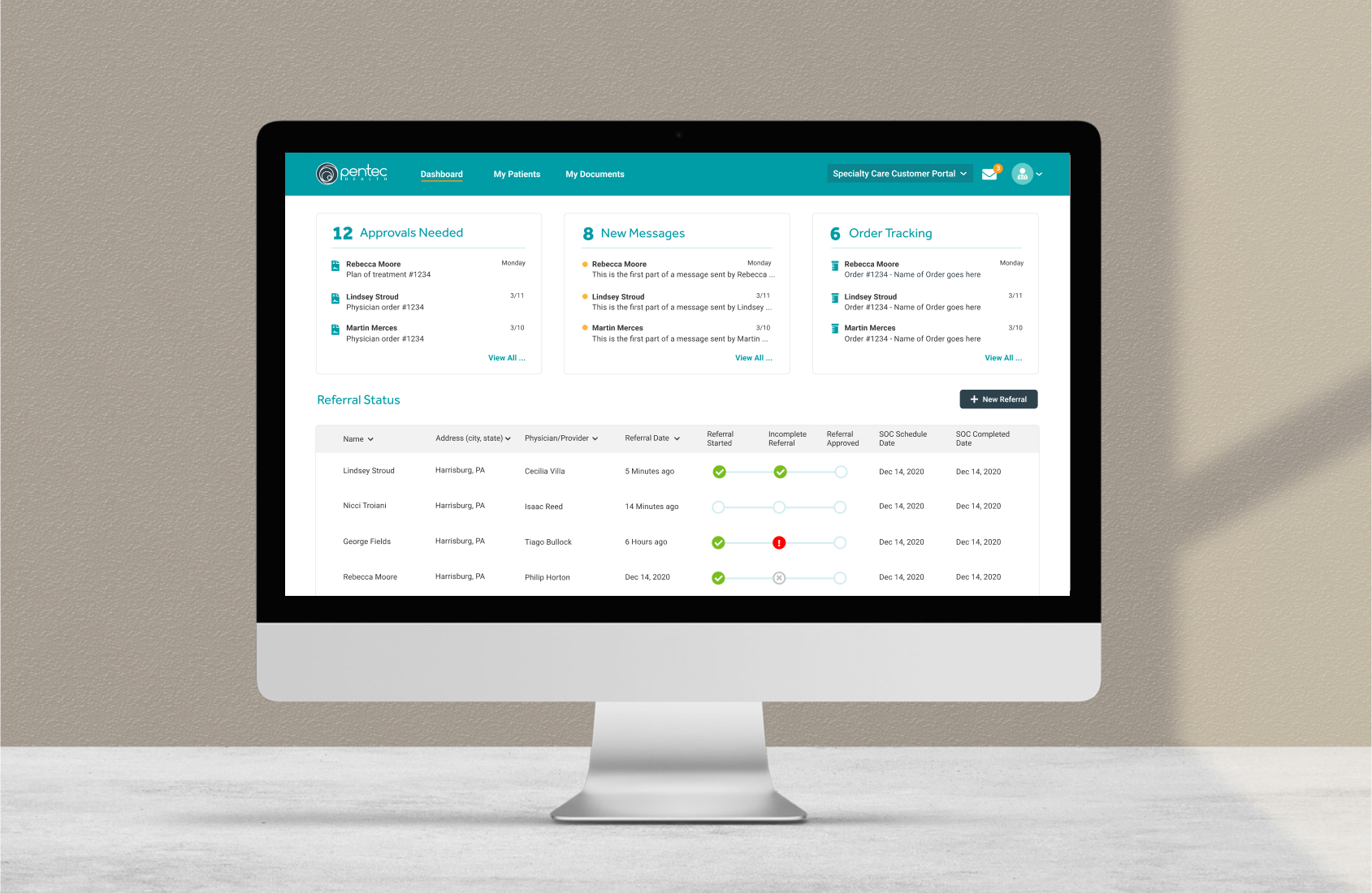 Pentec Health Doctor/Patient Portal