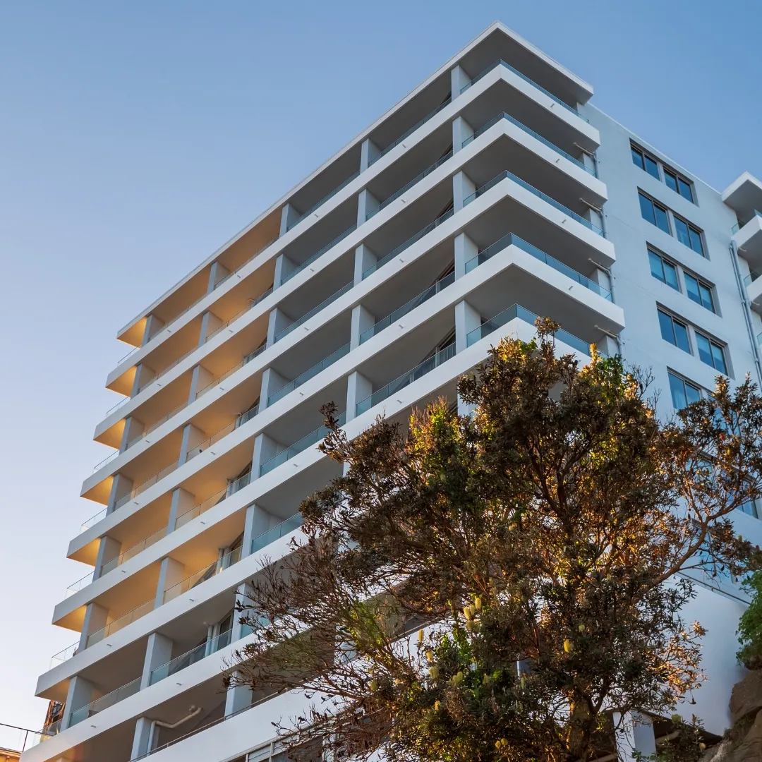 Facade remediation works on a Sydney building