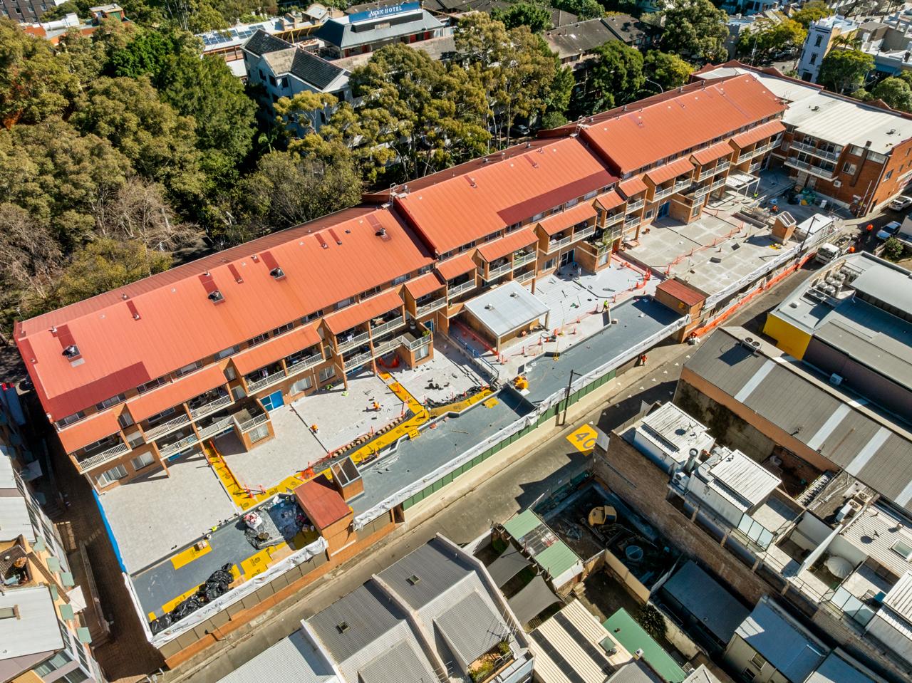 Dapcor remedial works aerial project view Sydney