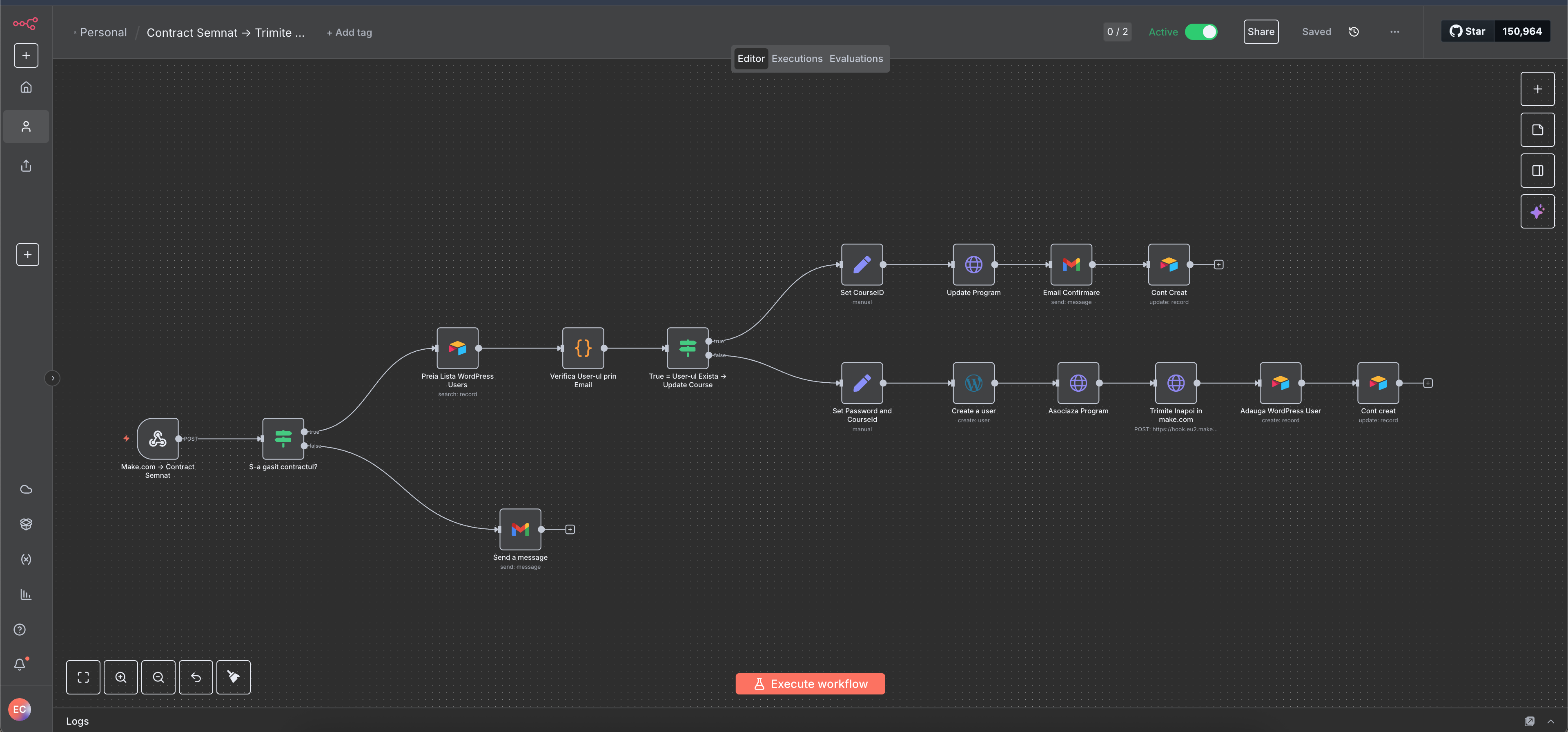 Auto Onboarding – Contract → Cont WordPress în 2 minute