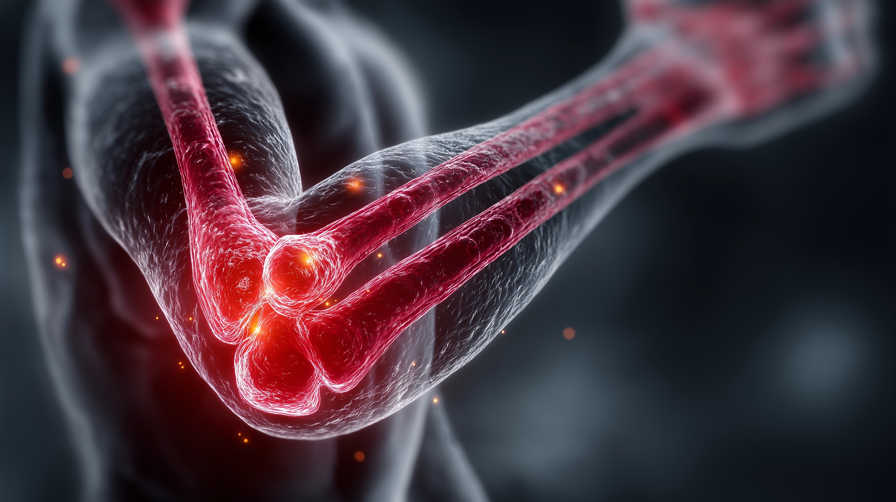 A close up of a human stomach with a vein.