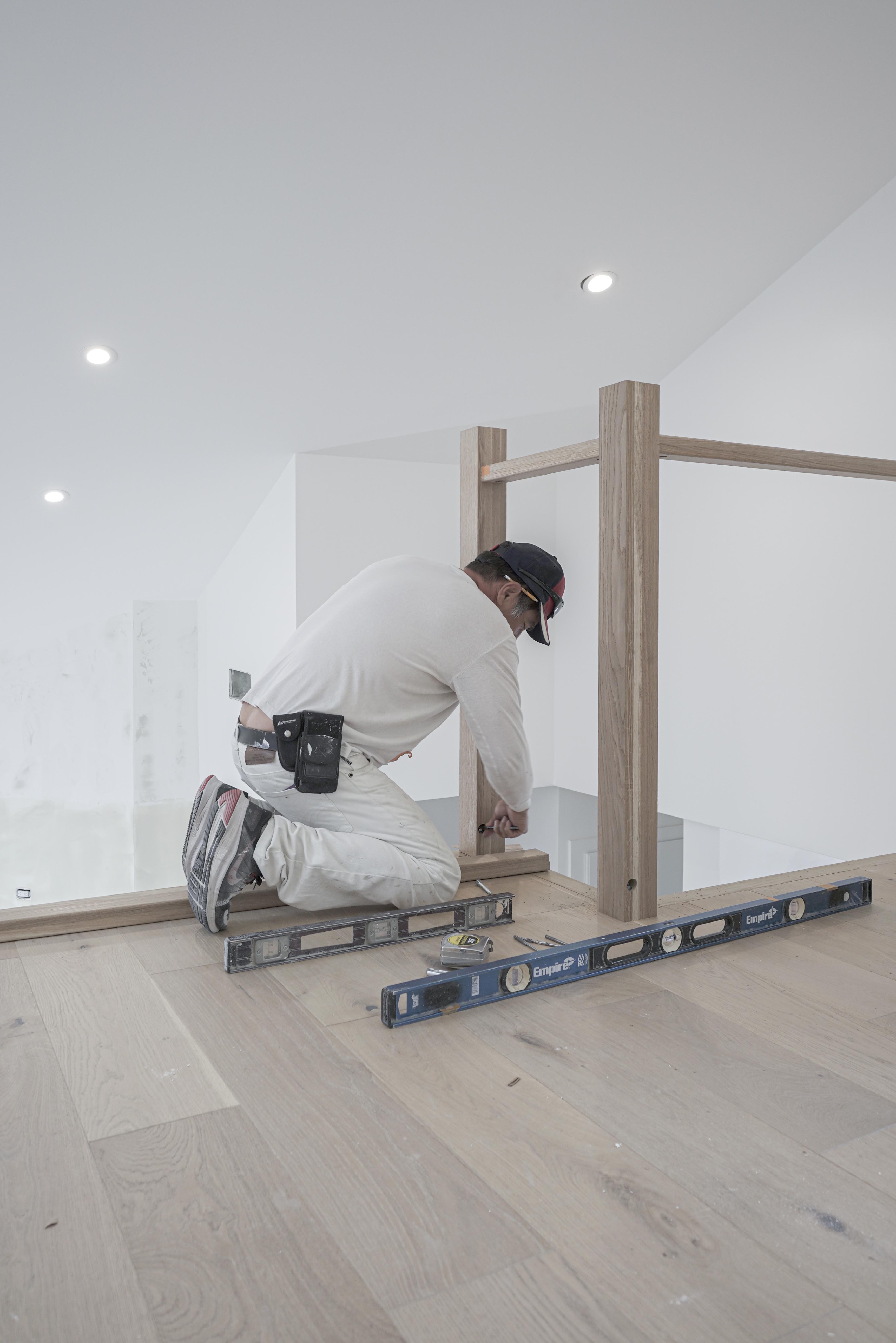 Staircase installation process by Aura Design & Remodel in San Juan Capistrano, CA