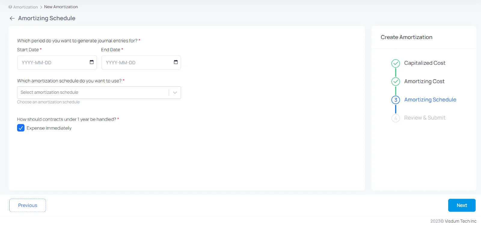 Amortization Settings in SaaS Sales Commissions Software: Visdum
