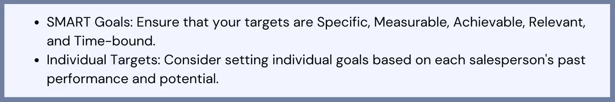 Step 4 of setting saas sales targets in 2024