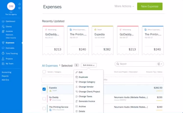 quickbooks alternative #2 Freshbooks