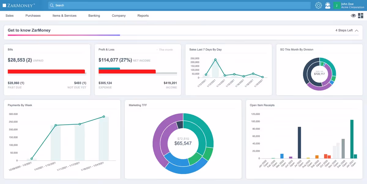 quickbooks alternative #8 ZarMoney