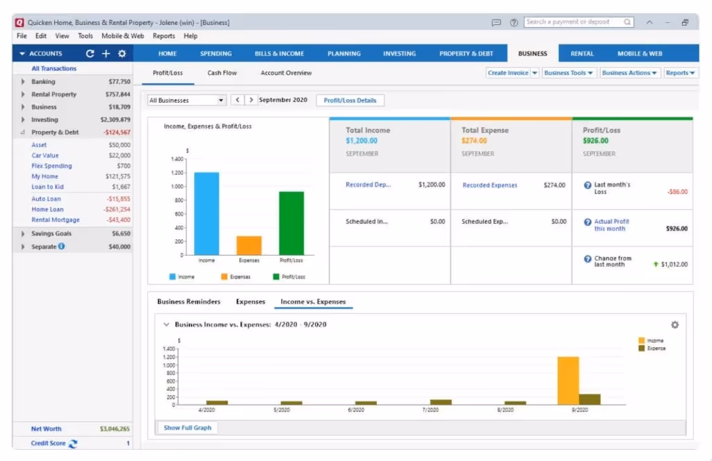 quickbooks alternative #9 quicken