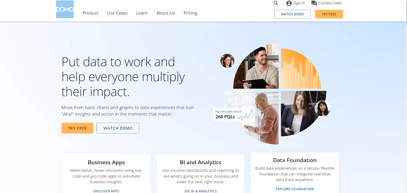Domo for siloed data.