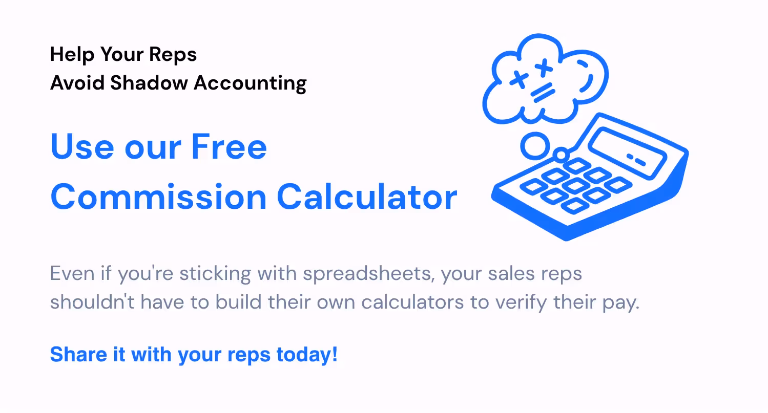 Sales commission calculator by the sales compensation software Visdum