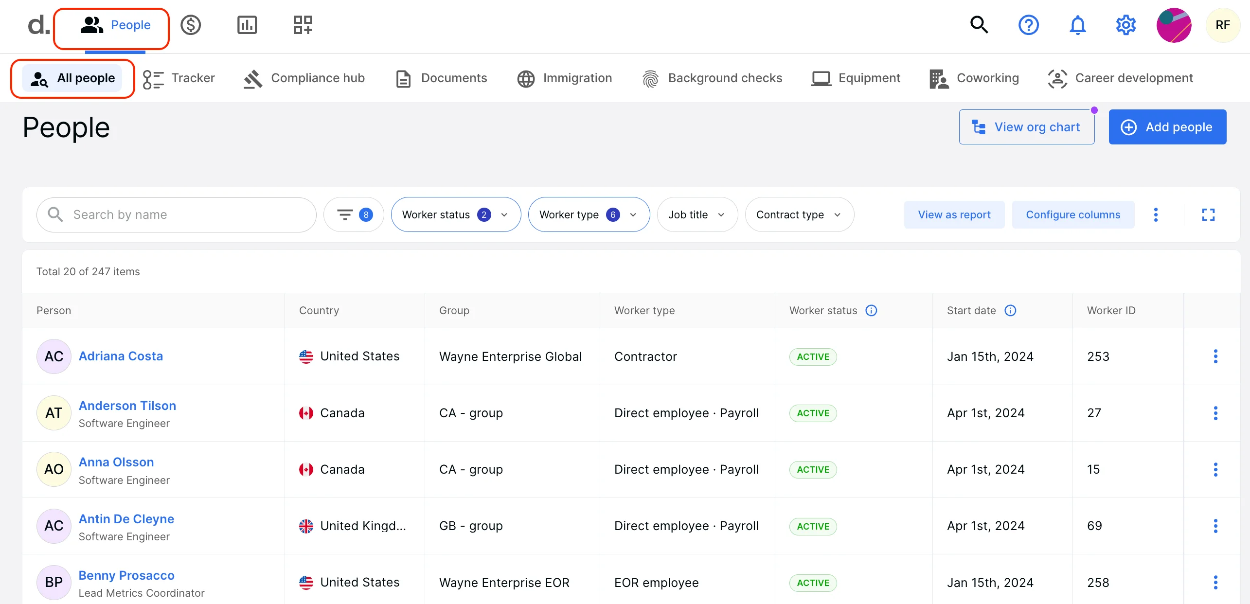 Deel Payroll Software Product Photo