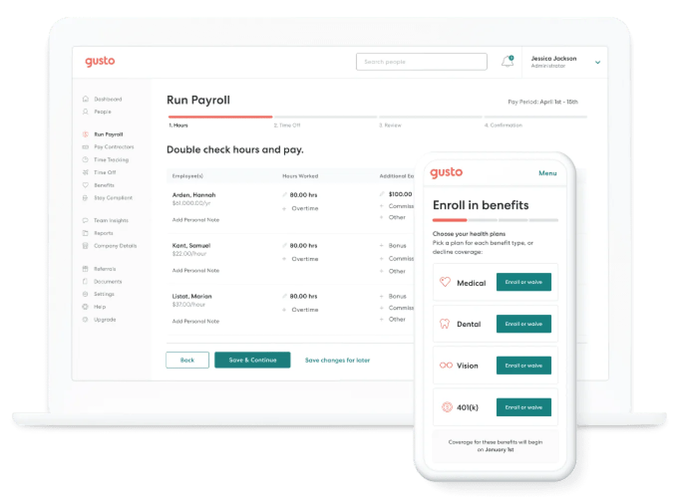 Gusto Payroll product photo