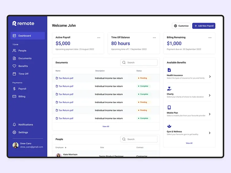 Remote HR Payroll Automation Software Product Photo
