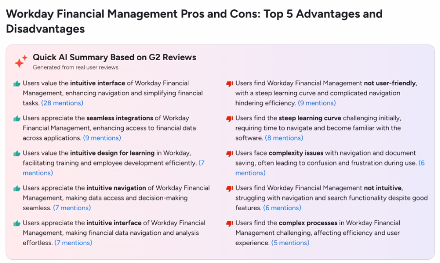 Workday Financial Management Module Use Cases, Pros, and Cons