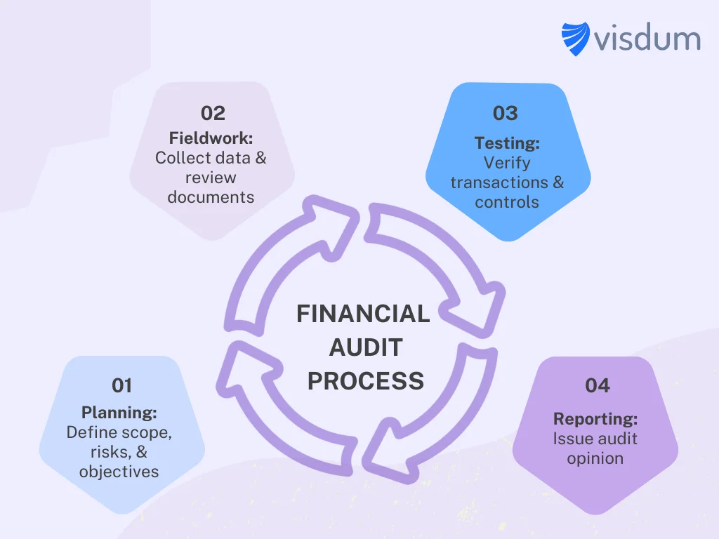 Infographic about the financial audit process
