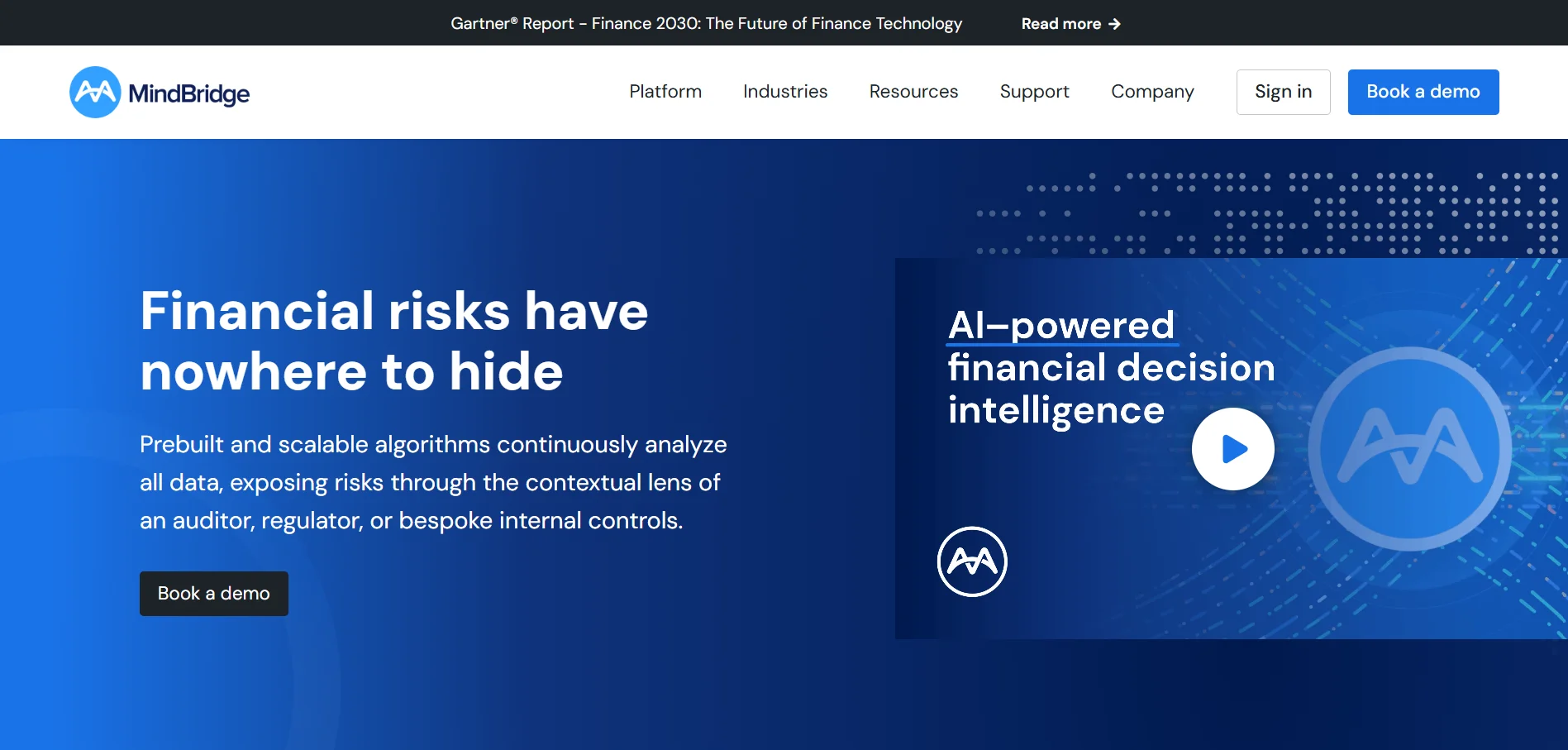 Image of Mindbridge- AI powered financial software