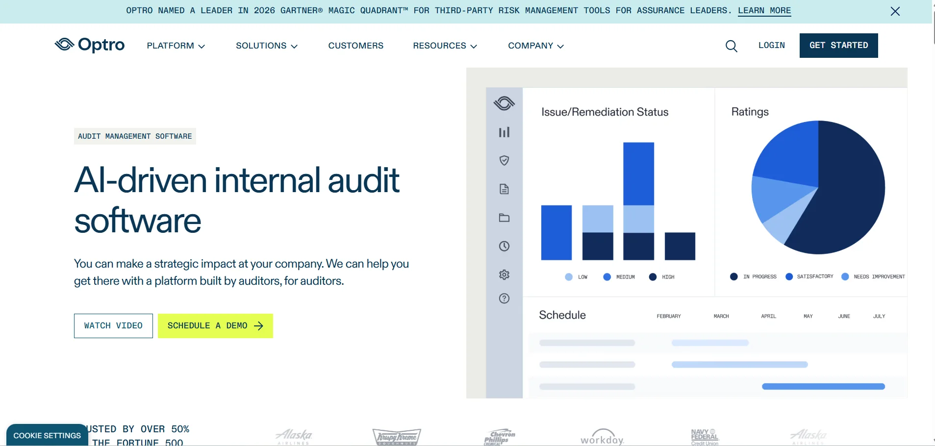 Homepage of Optro