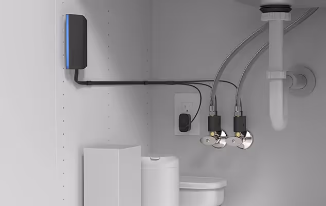 A smart plug is securely connected to a wall outlet, ready for use in powering devices.