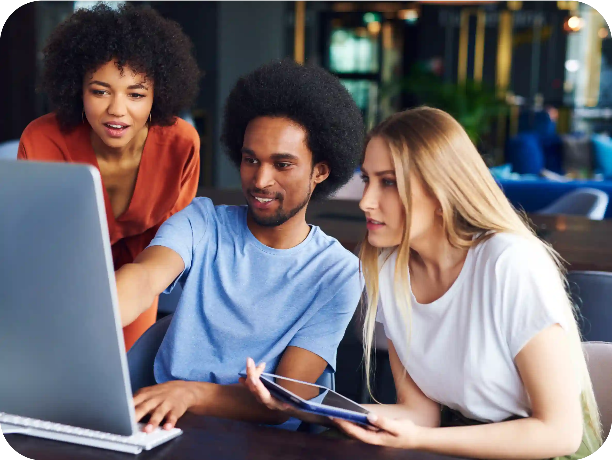 people working together