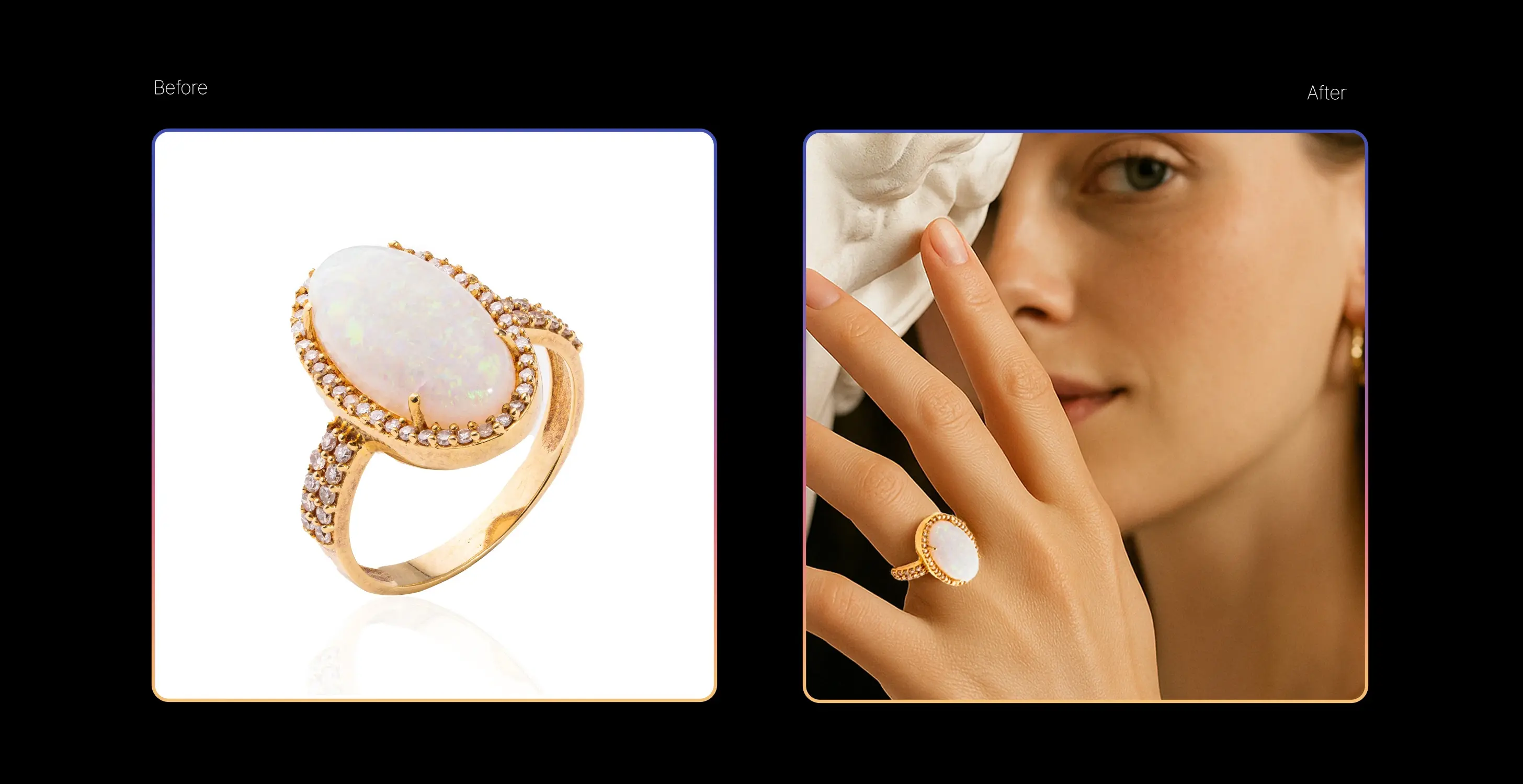 ring placement on model