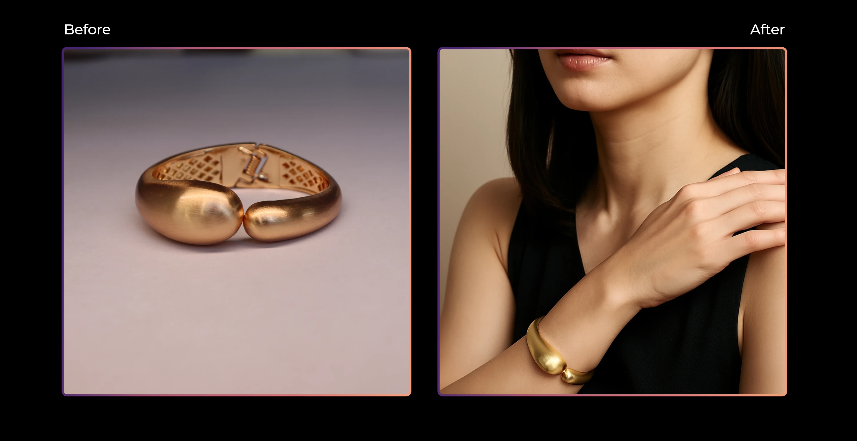 colocação do anel no modelo