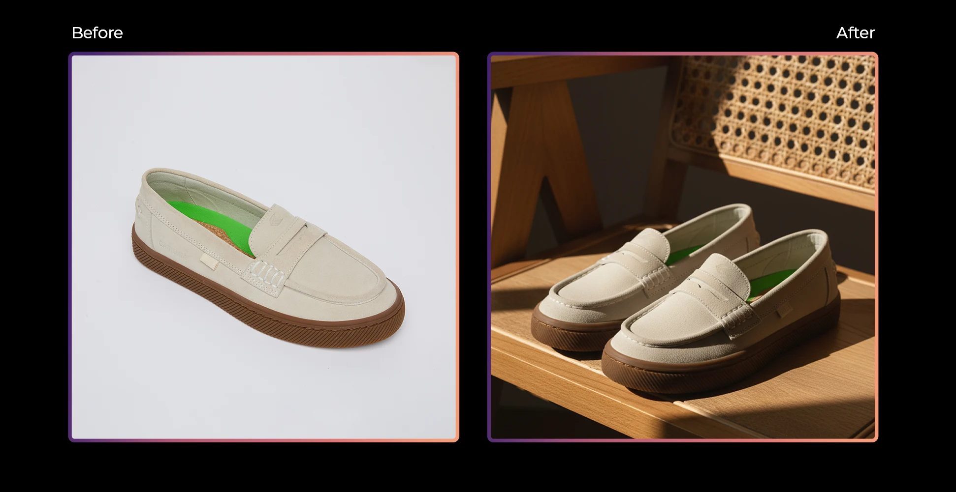 men footwear on ai male model