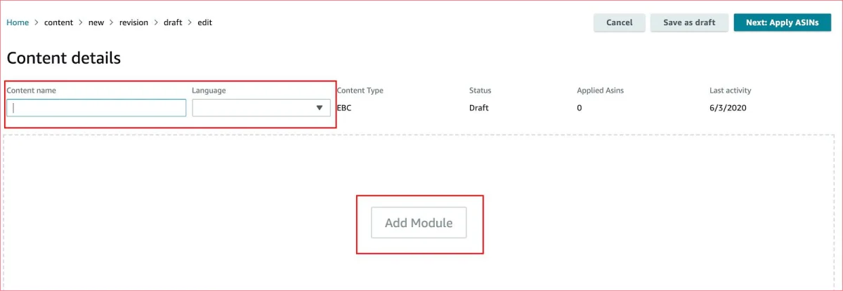 how to create basic a+ content description