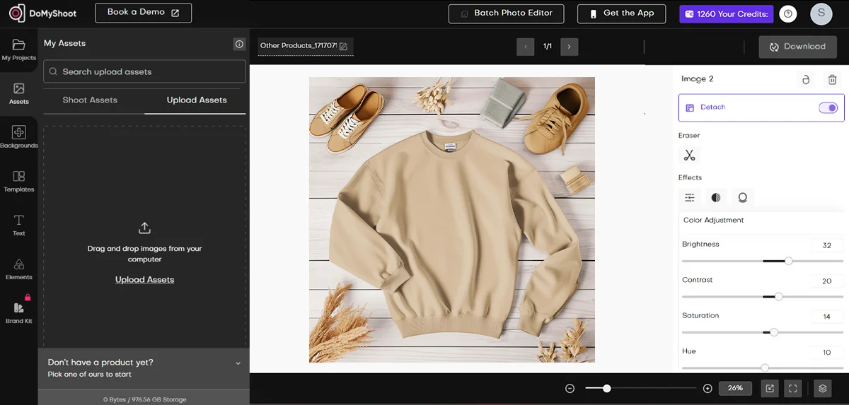 photo editing using design studio