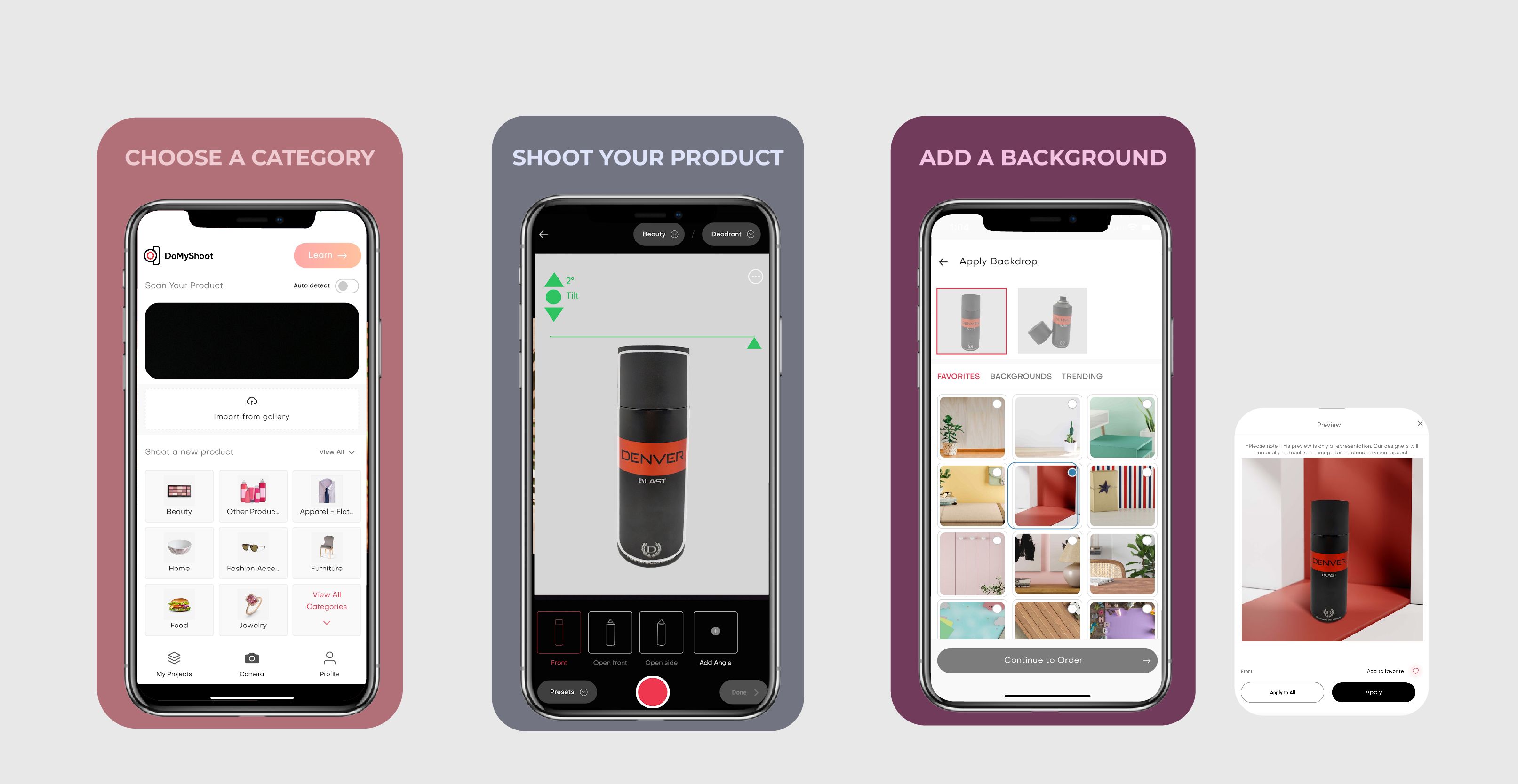 Product photography using AI