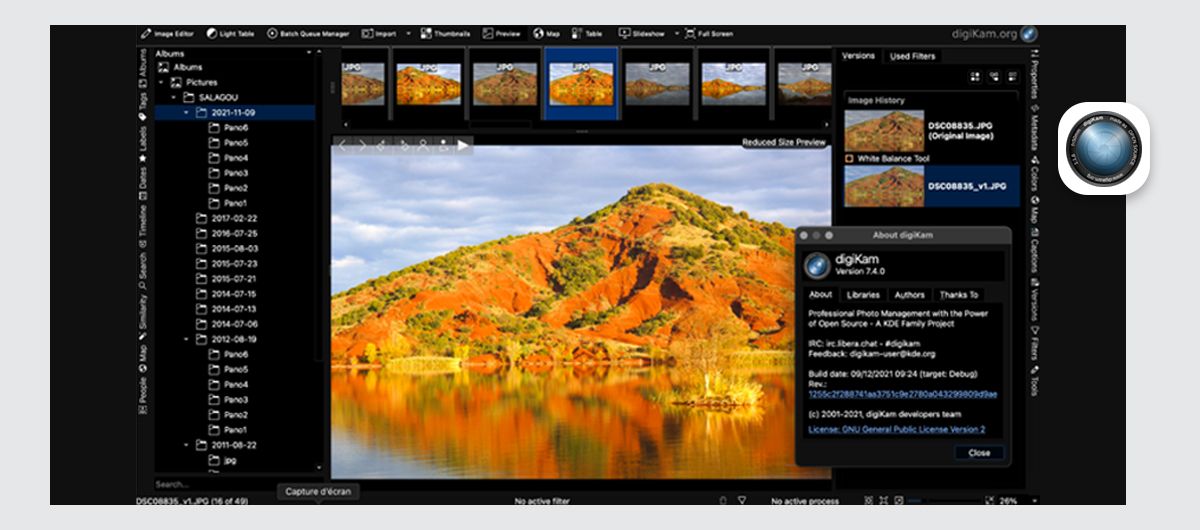 Digikam is a photo retouching tools to try