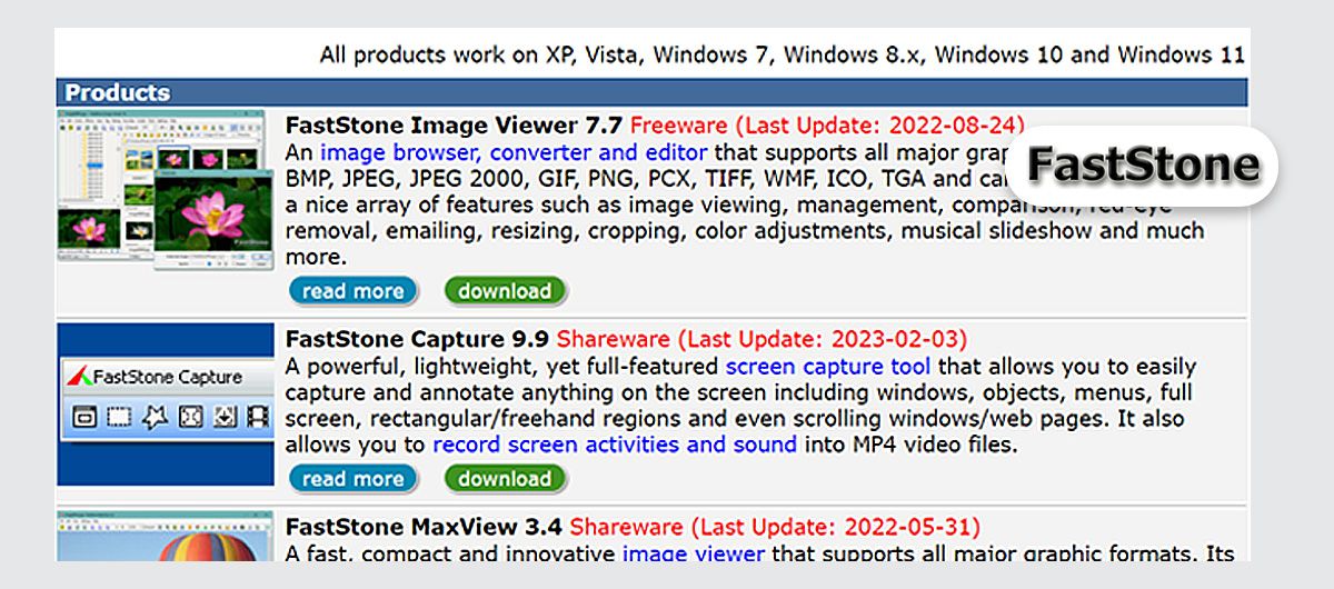 FastStone Image Viewer is a photo retouching tools to try