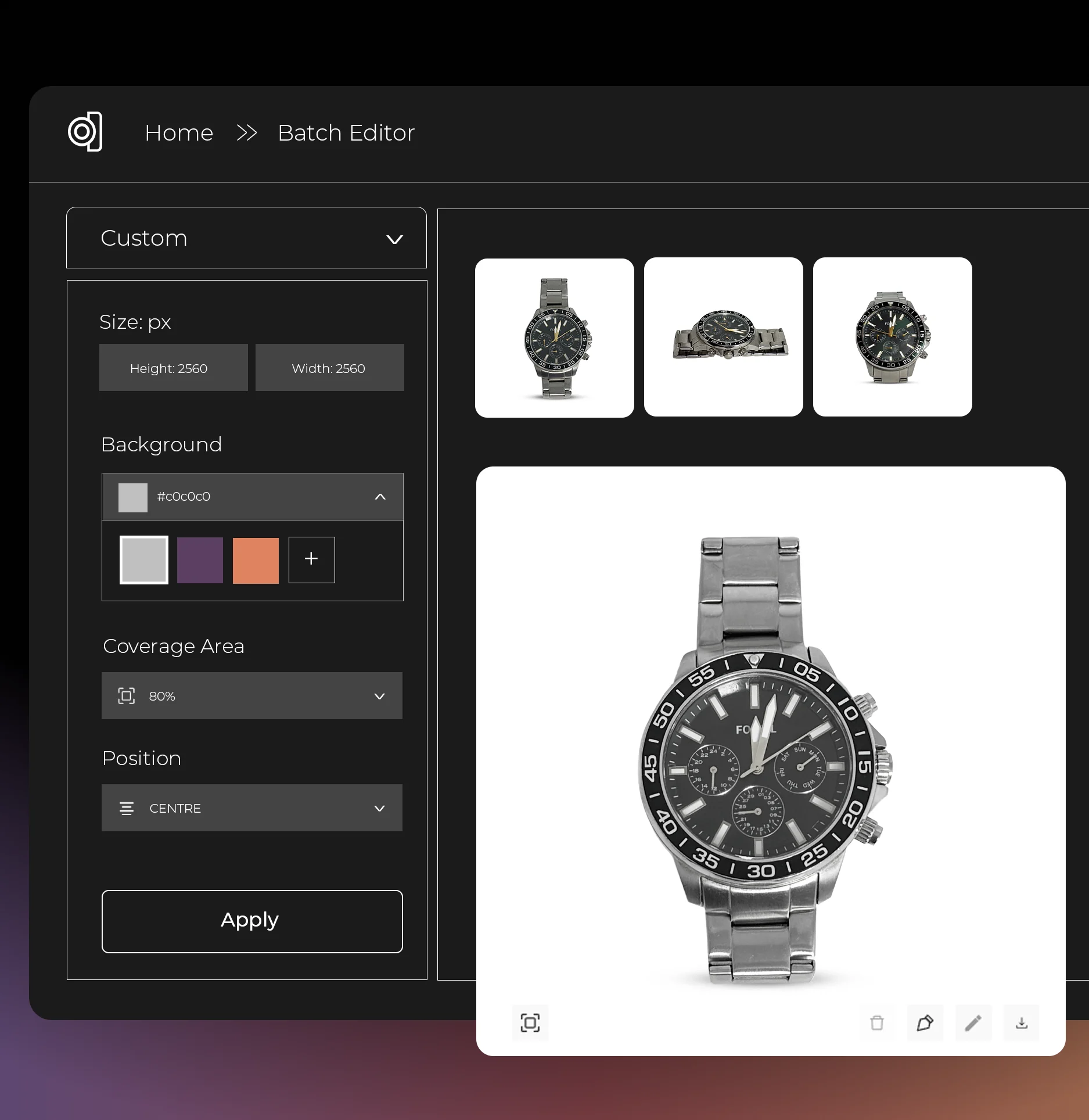 product photography for men's watch using ai
