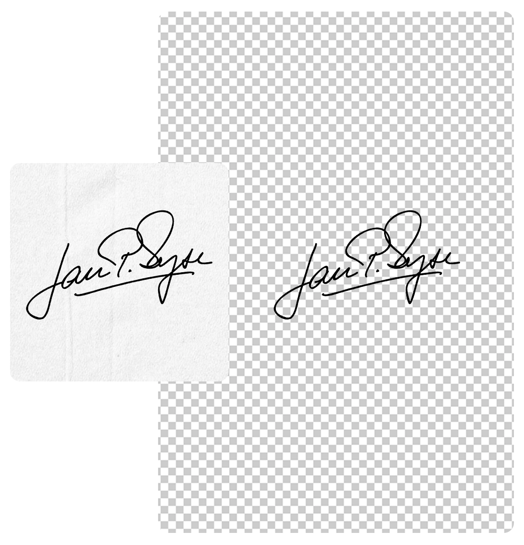 remove white background from signature