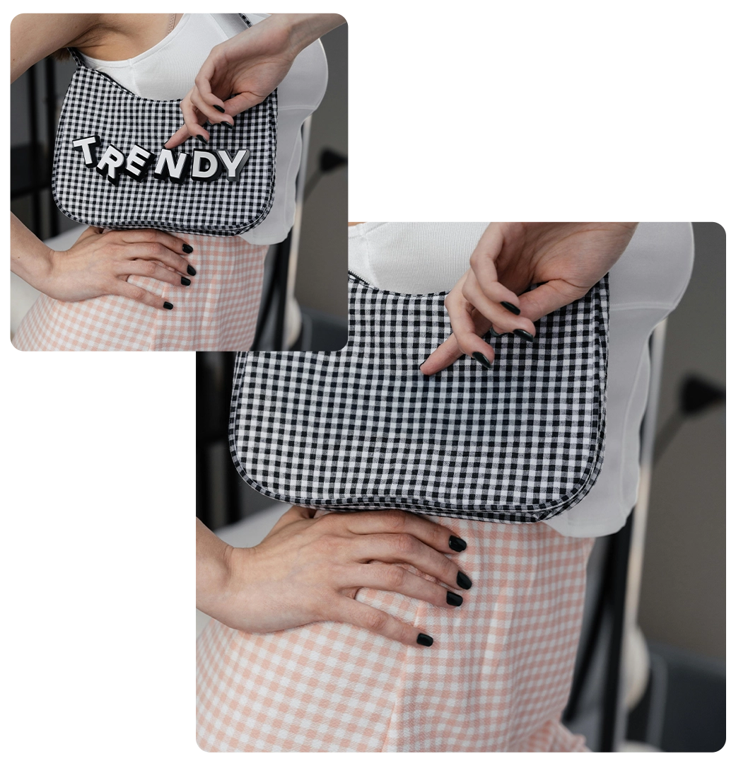 remove text from image