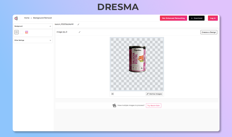 dresma instant background remover