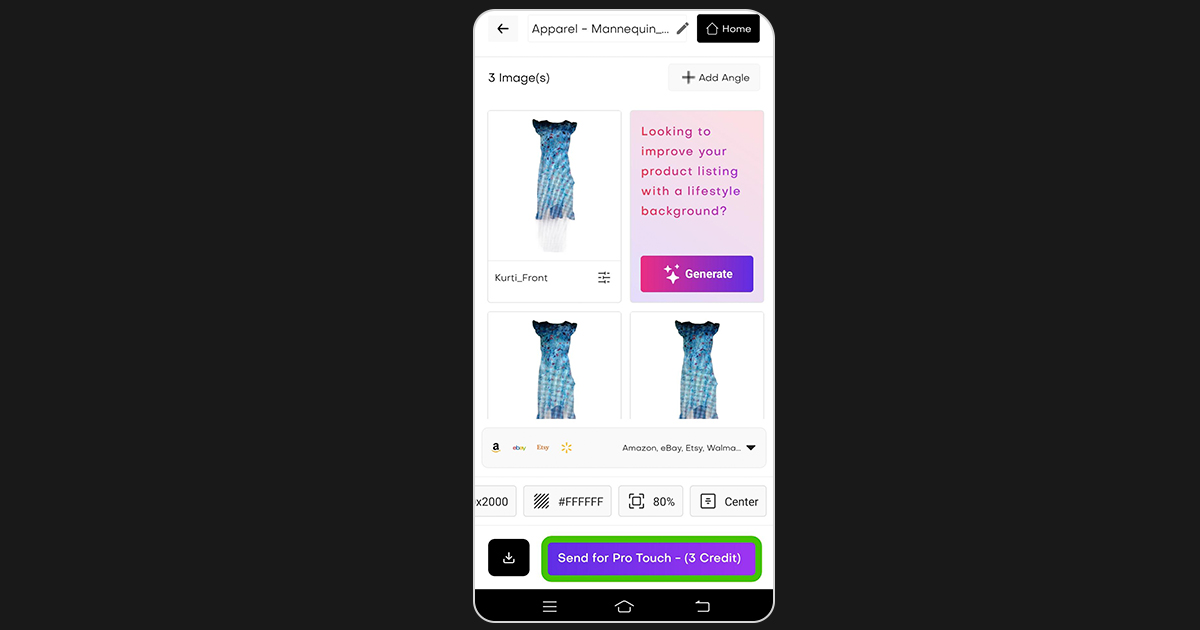 ghost mannequin product photography with dresma