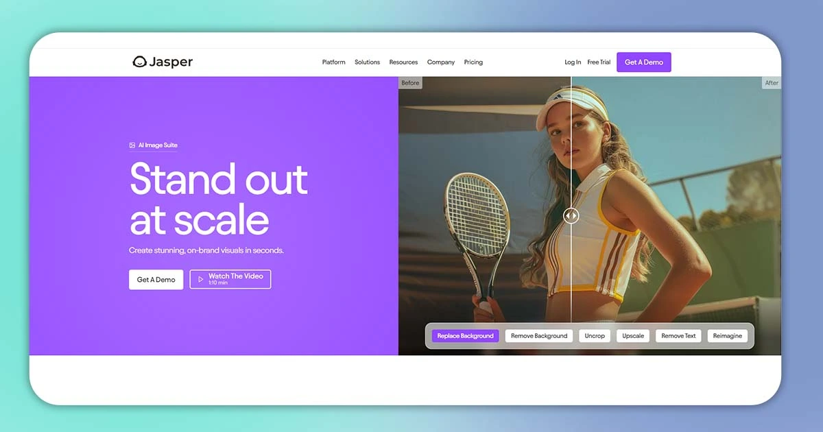 jasper art website interface