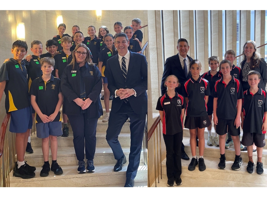 Two school groups welcomed to Parliament this week