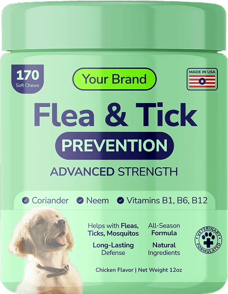 a can of flea and tick preventr for dogs