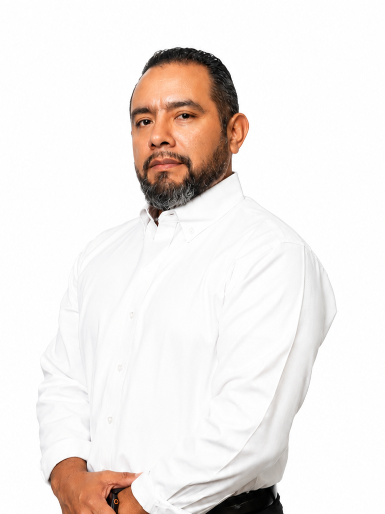 a man wearing glasses and a black shirt