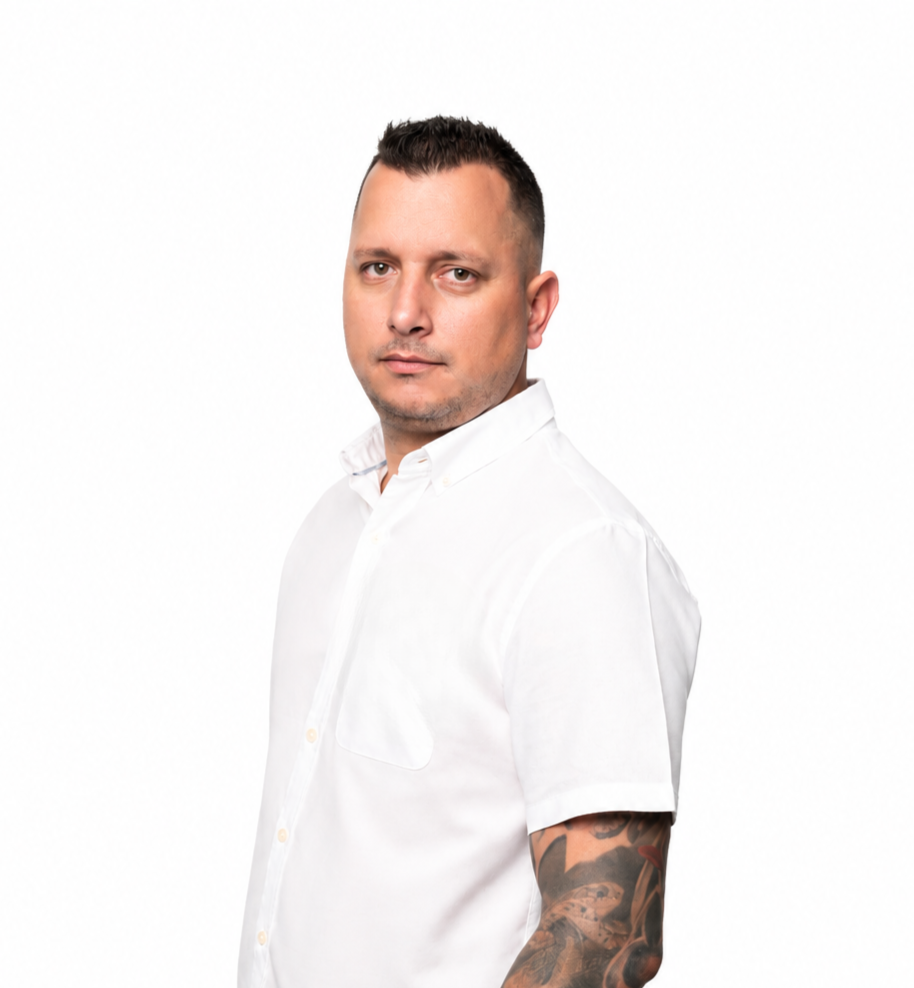a man with a tattoo on his arm