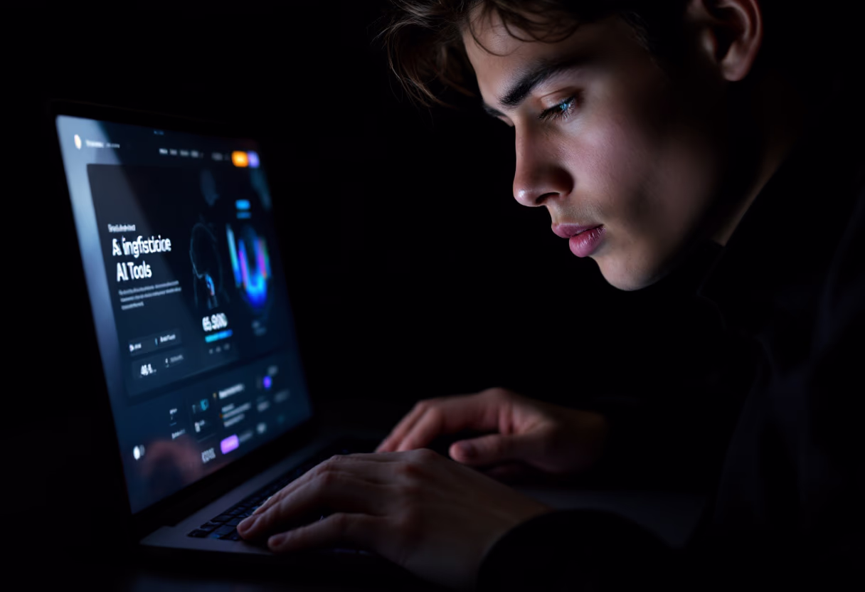 image of student engaging with ai tools
