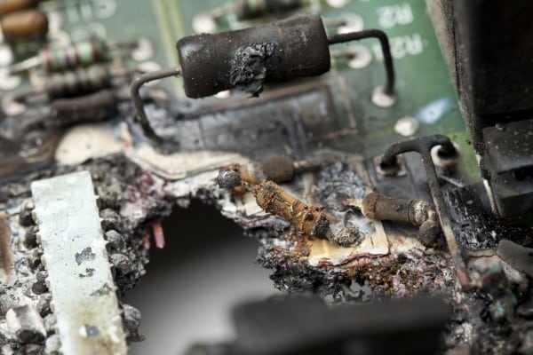 Burnt Circuit Board