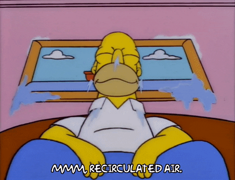 homer simpson enjoying air con