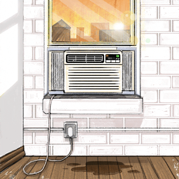 air conditioner blowing