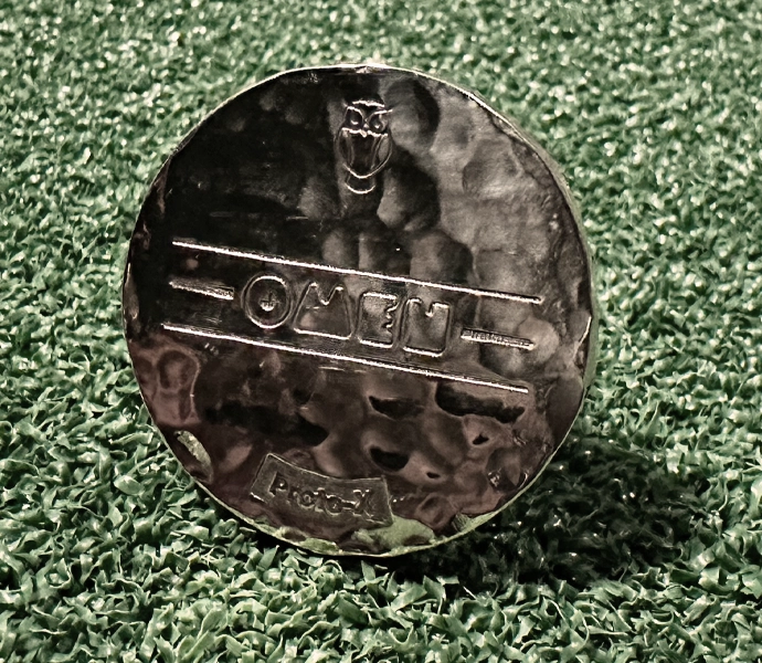 custom golf ball marker - hammered metal Australia