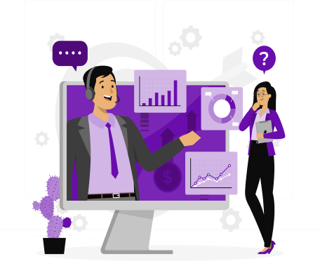 An illustration describing consultancy and strategy in Ovionos  services we offer section 