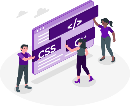 An illustration describing custom software development in Ovionos  services we offer section 