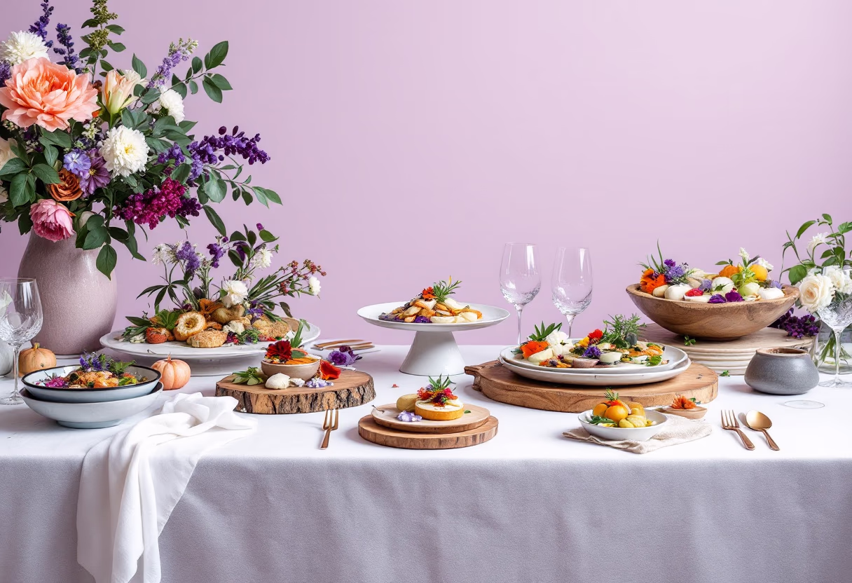 image of wedding catering display