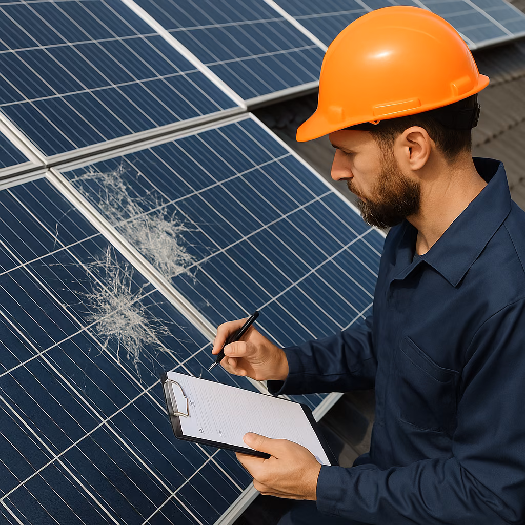 Dokumentation av solcellsanläggning inför försäkringsärende